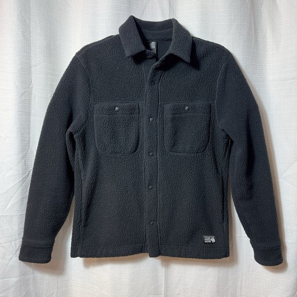 Mountain Hardwear Other - Mountain Hardwear Mens Small Black High Loft Fleece Shacket Snap Button Jacket